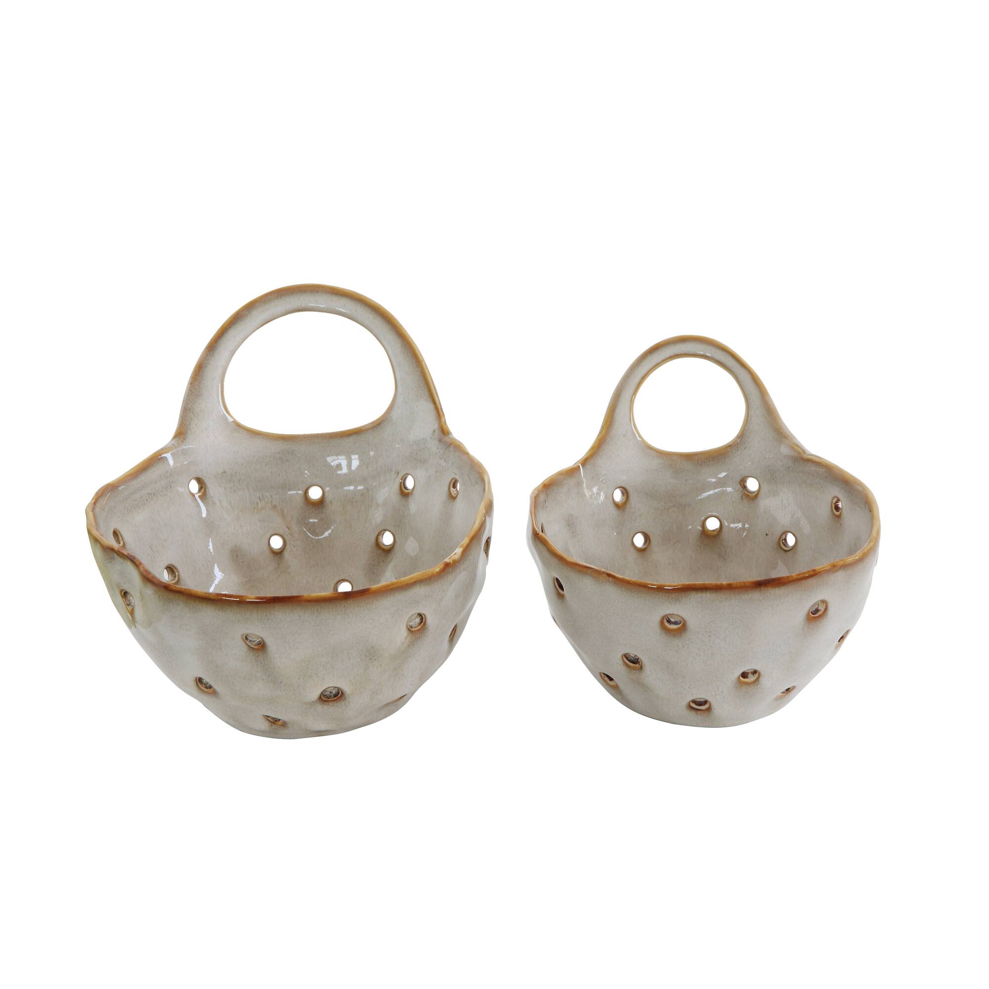 Hello Honey® Cream Stoneware Colander Set